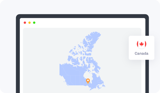 Native Canadian IP geolocation illustration